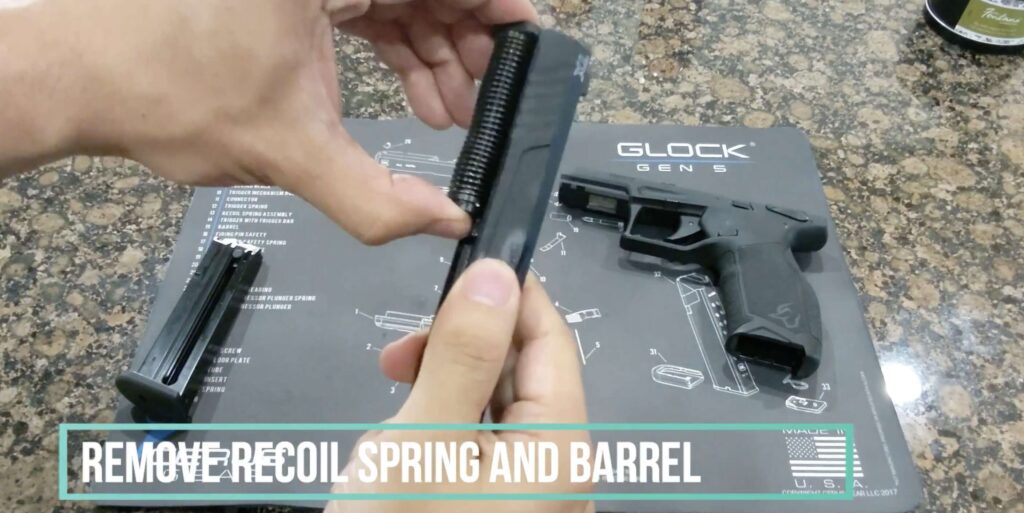 Remove the Taurus TX22 Recoil Assembly and Barrel