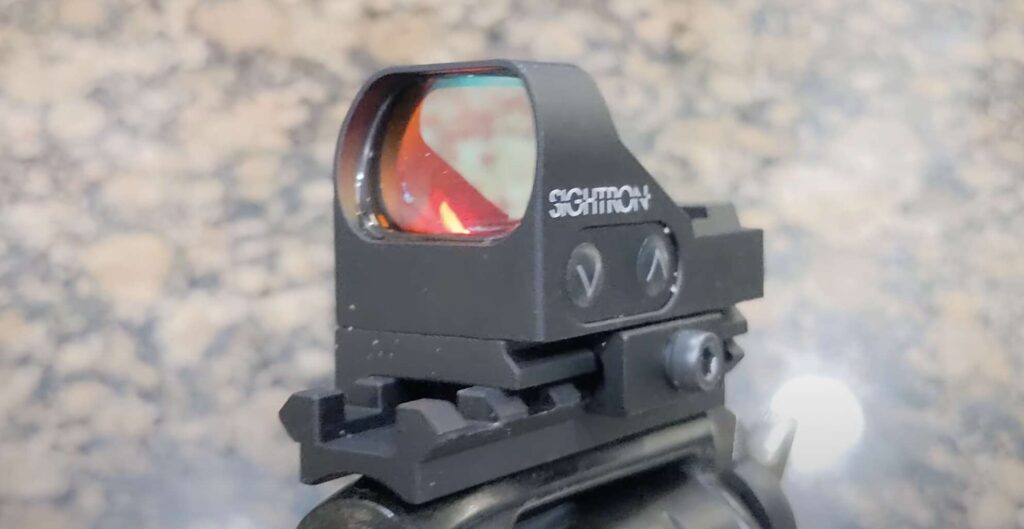 Sightron SRS-2 Mounted on Heritage Rough Rider Tactical Cowboy Picatinny Rail