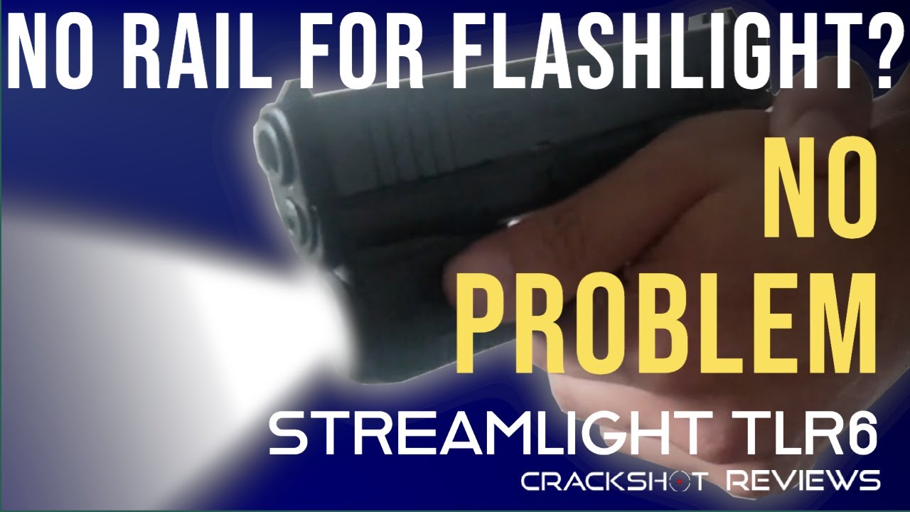 How to mount a flashlight on a pistol with no rail. Streamlight TLR6 Review