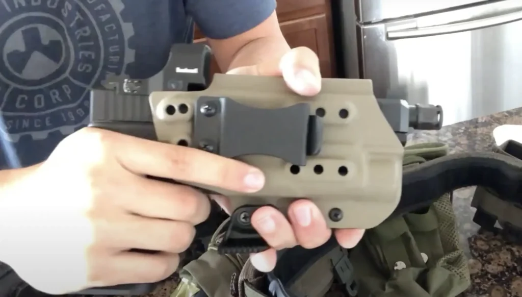 The Griffin Micro Carry Comp has better holster compatibility than a lot of compensators